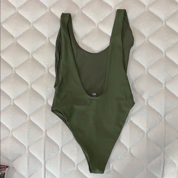 NEVER WORN one piece olive green bathing suit - Picture 2 of 3
